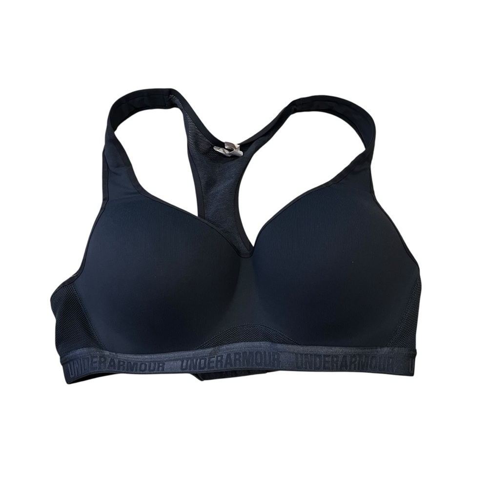 Under armour dark gray molded cup sports athletic bra 34c